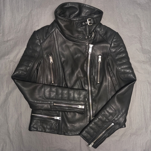 AllSaints Leather Jacket - Picture 8 of 10